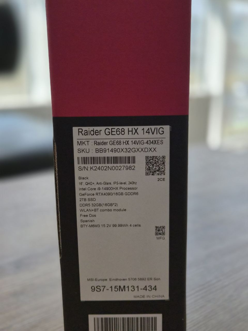 MSI Raider GE68HX 14VIG RTX 4090i9 14900HX/32GB/2TB WIn.11 - Зображення 9
