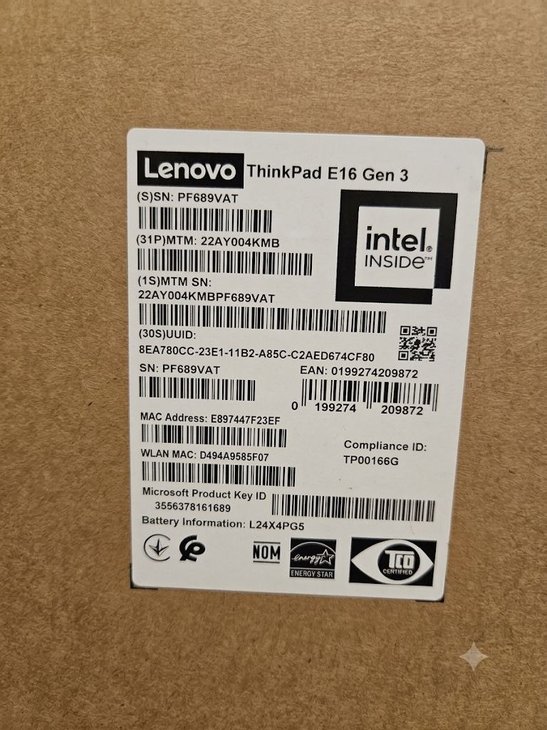 Lenovo ThinkPad E16 Gen 3 U7 256V/RAM 16GB/512GB Win.11 - Зображення 2