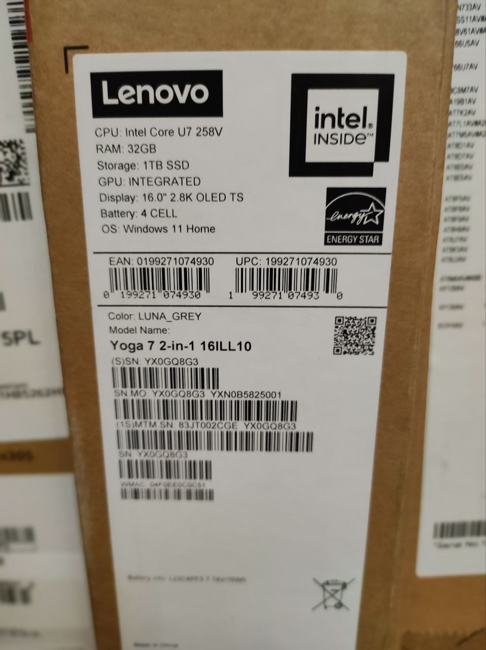 Lenovo Yoga 7 2-in-1 16ILL10 OLED 2K" U7 258V/32GB/1TB WIn.11 - Зображення 7