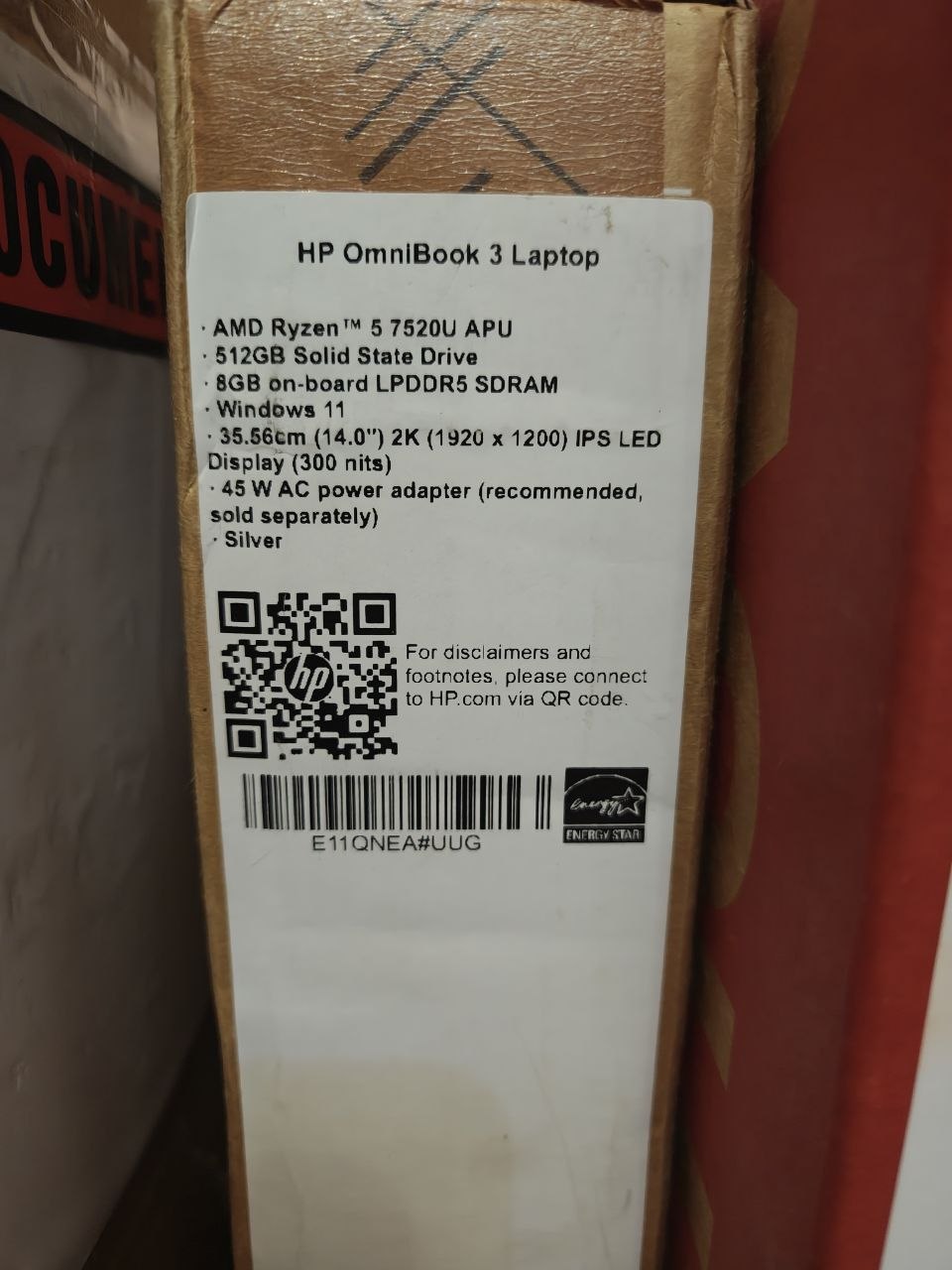 HP Omnibook 14 hy0058nbx R5 7520U/8GB/512GB Win.11 - Зображення 7